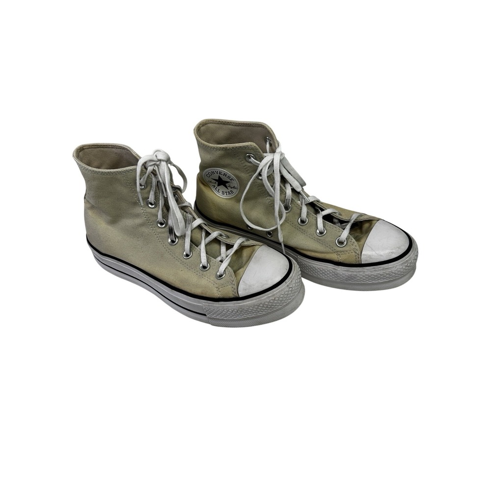 Converse Women's Chuck Taylor All Star Beige High Top‎ Sneaker Sz 9 Basketball - Picture 4 of 14